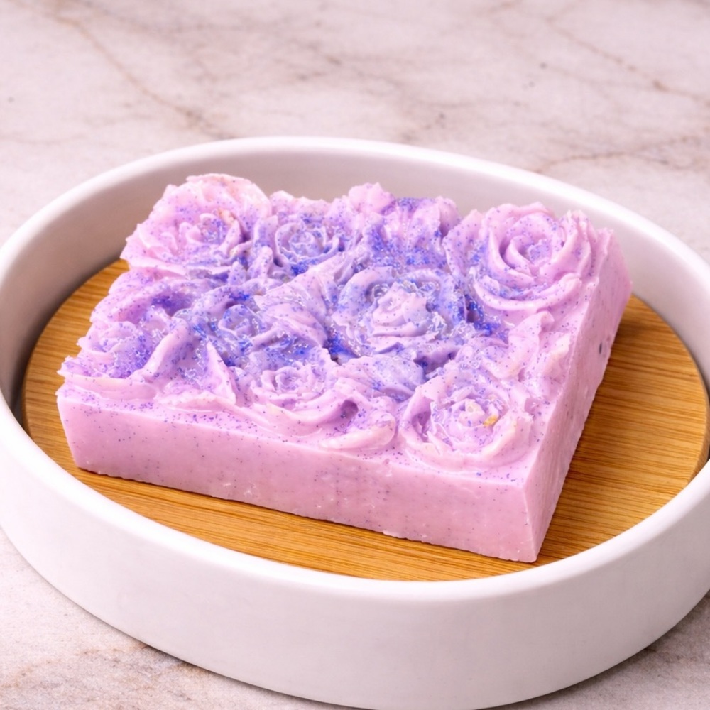Vanilla 3D soap 2x3 inch 4oz donkey milk base with coconut oil